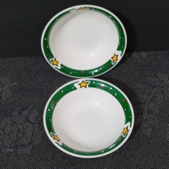 2 Gibson Designs Christmas Treasures SOUP BOWLS - Picture 2 of 6